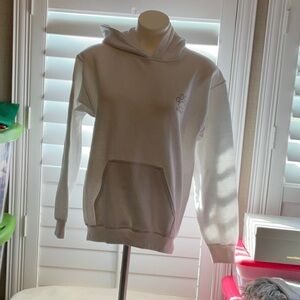 PAWZ White Hoodie with Paw Print